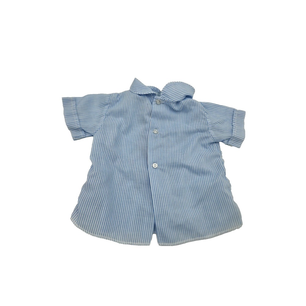 Vintage Baby Blue Stripe Button Shirt 18M Preppy Classic USA